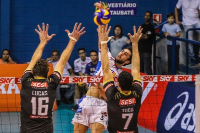 Taubaté (SP) - 06.04.2017 - Superliga masculina - Funvic Taubaté x Sesi-SP