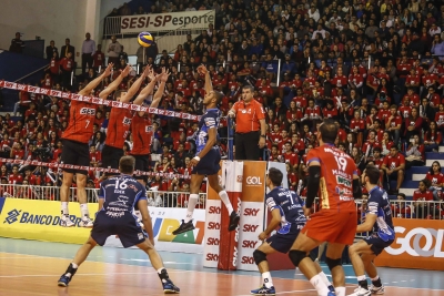 São Caetano do Sul (SP) - 27.04.2017 - Superliga masculina - Sesi-SP x Funvic Taubaté