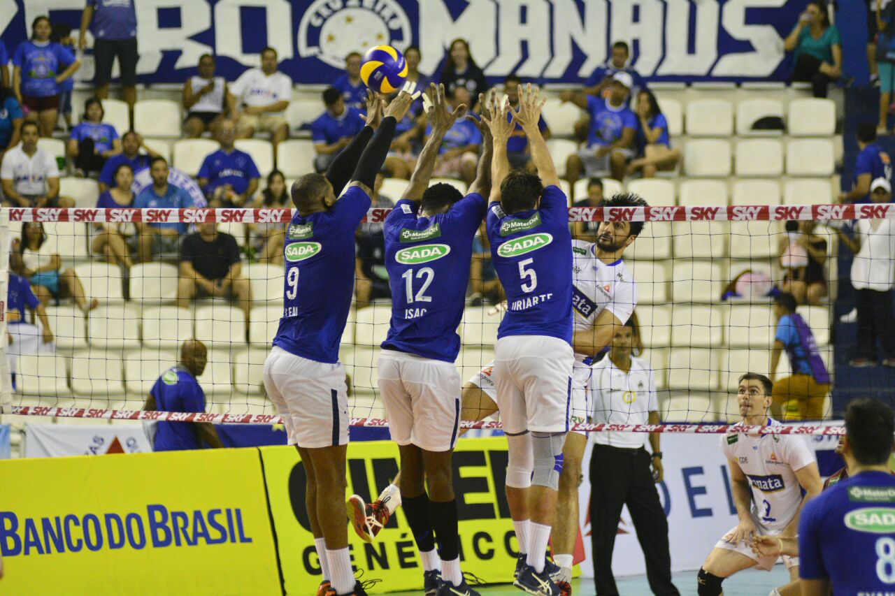 Sada Cruzeiro vence o Vôlei Renata em partida disputada em Manaus