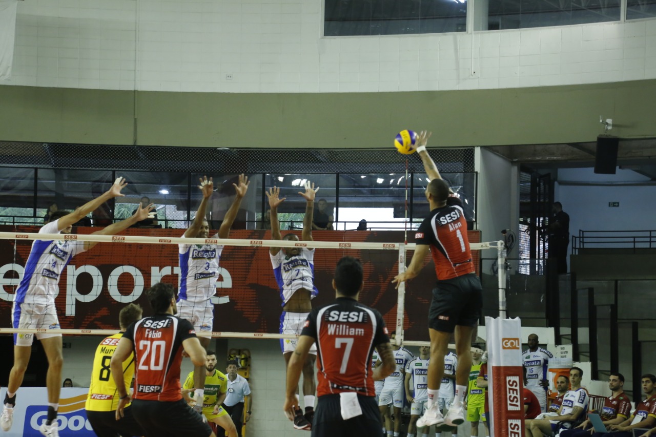 Vôlei Renata derruba a invencibilidade do Sesi-SP