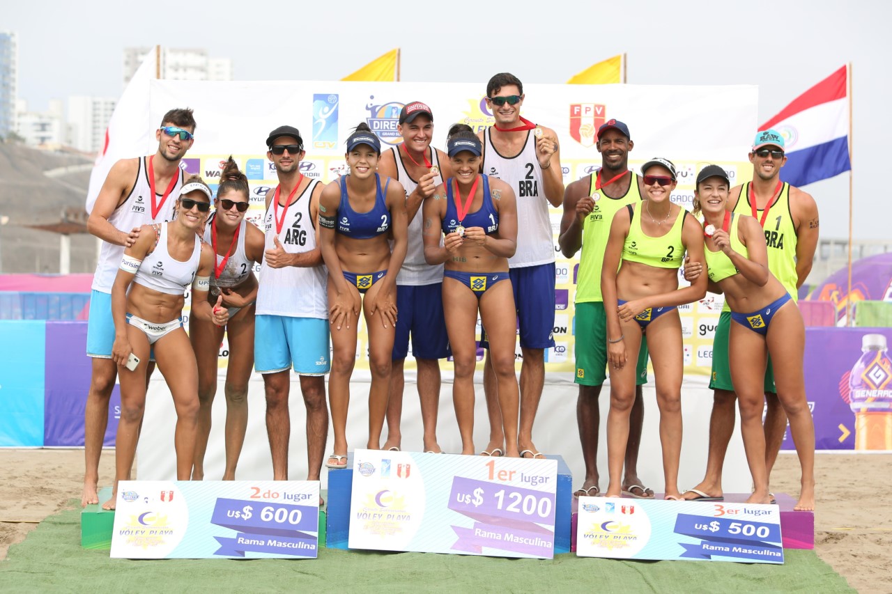 Brasil leva ouro e bronze nos torneios masculino e feminino no Peru