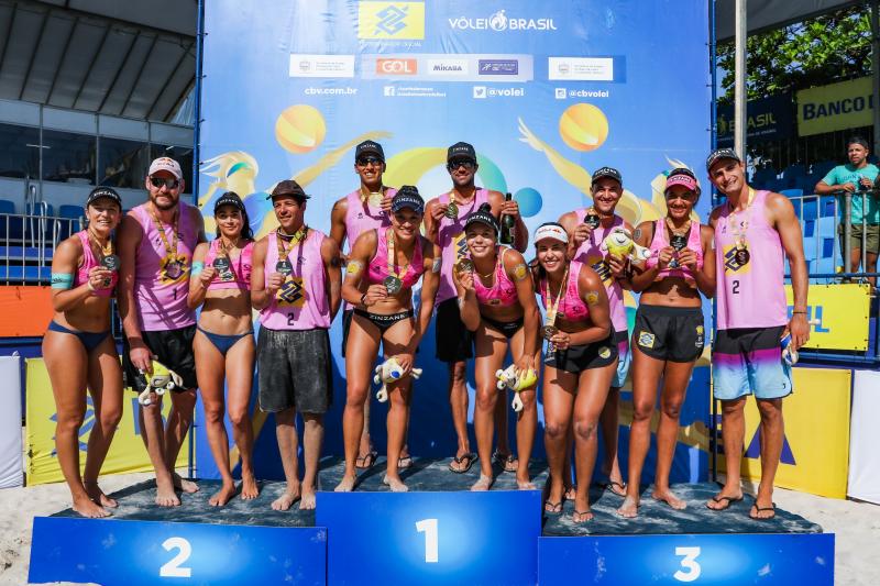 Com pódio colorido pelo Outubro Rosa, Tainá e Vic são campeãs do Top 8 da 13ª etapa do Circuito Brasileiro, em Maceió, com primeiro ouro da dupla