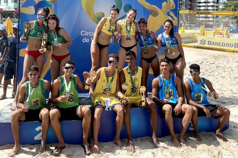 Nina/Carol e Marcos/Flavio vencem em Maceió e garantem título para Rio de Janeiro e Ceará no Circuito Brasileiro sub-19