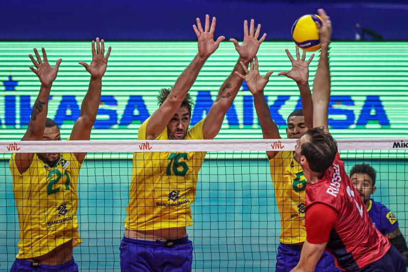 Seleção masculina perde para os Estados Unidos e enfrenta a China na última partida da etapa de Brasília da Liga das Nações 