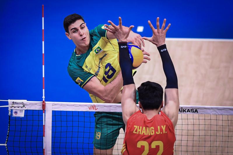 Brasil derrota a China, e termina fase de classificação da Liga das Nações masculina com oito vitórias