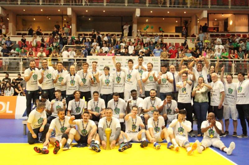 Com apoio da torcida, Joinville Vôlei leva o título da Superliga B masculina 2023