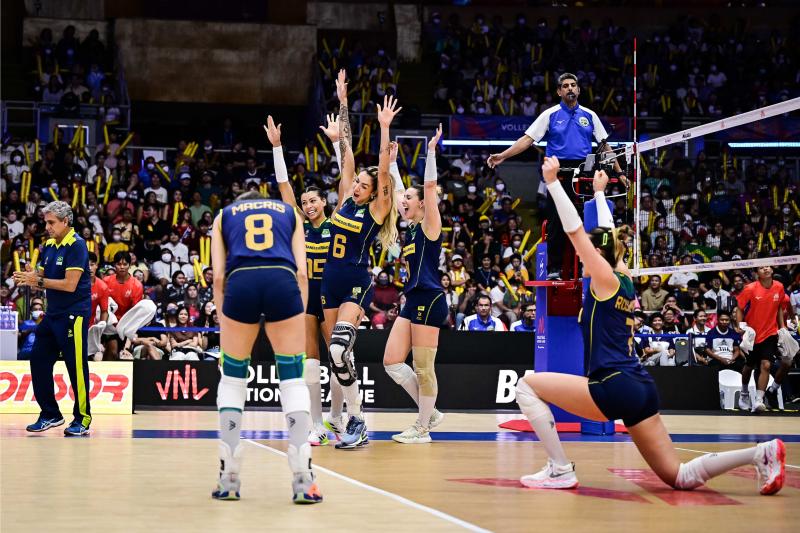 Seleção feminina vence Tailândia no encerramento da fase classificatória da Liga das Nações 2023