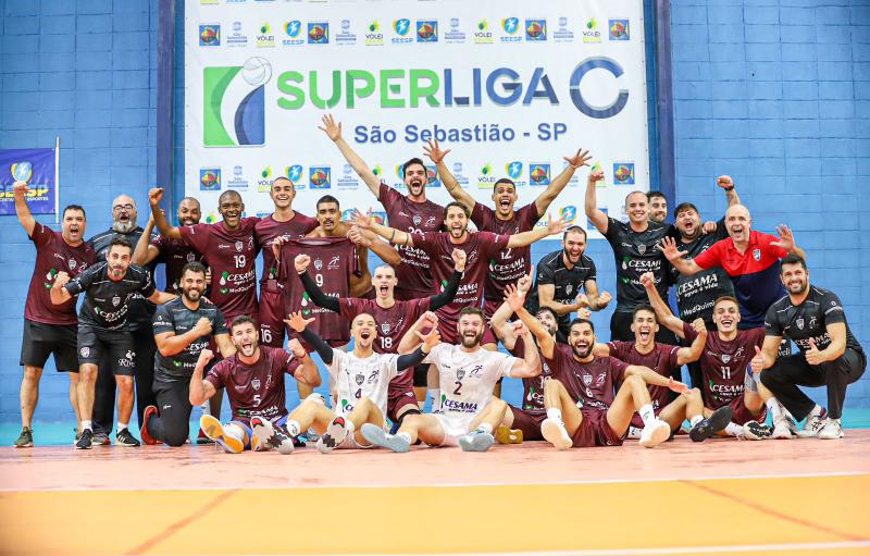 Sem perder nenhum set, JF Vôlei fica com título na sede São Sebastião (SP) da Superliga C masculina